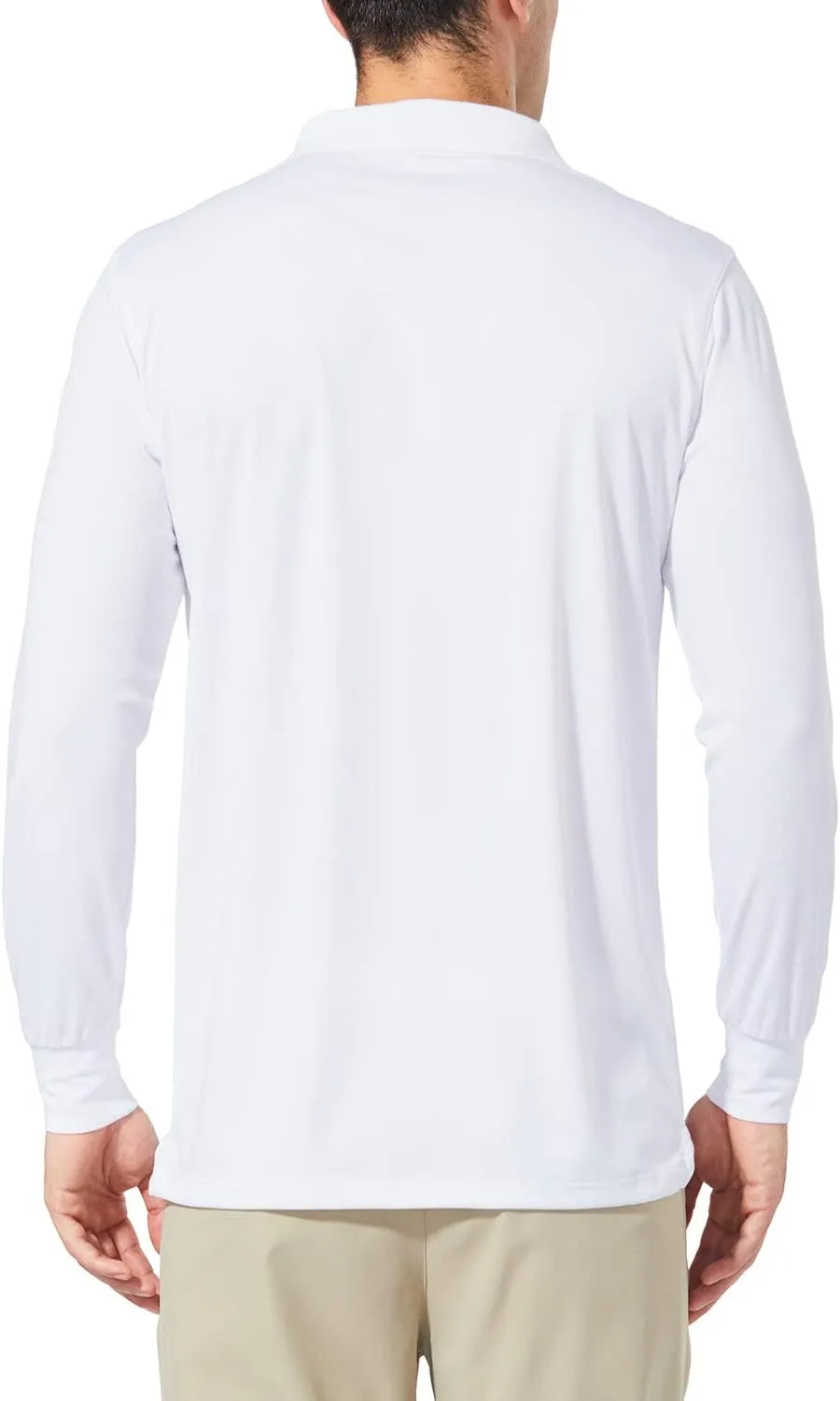 baleaf Men's Long Sleeve Golf Polo Shirt UPF 50 Quick Dry 3 Button Casual Work Outdoor Lightweight Performance Shirts