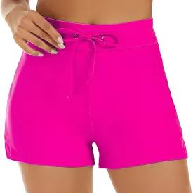 Swim Shorts Built In Briefs – Quick Dry Stretch Fabric with Drawstring
