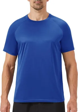 Workout Mens Shirts - Casual Black Quick Dry Moisture Wicking T-Shirts Crew Neck Short Sleeve for Gym Athletic Running